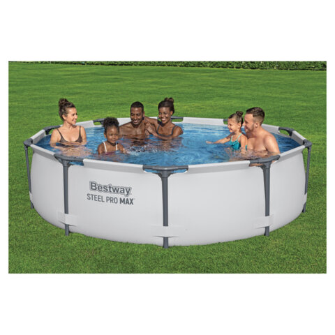 каркасный бассейн "steel pro max" 305х76 см, 4678 л, усиленный каркас, bestway, 56406