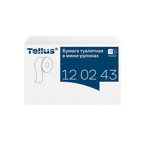 бумага туалетная 170 метров, tellus/tork (система t2) premium, комплект 12 рулонов, 2-слойная, белая