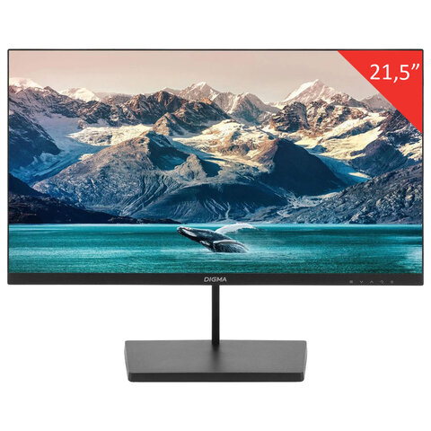 монитор digma progress 22a501f 21.5" (54.6 см)/1920x1080/16:9/va/5ms/250cd/hdmi/dp/vga/черный, dm22v