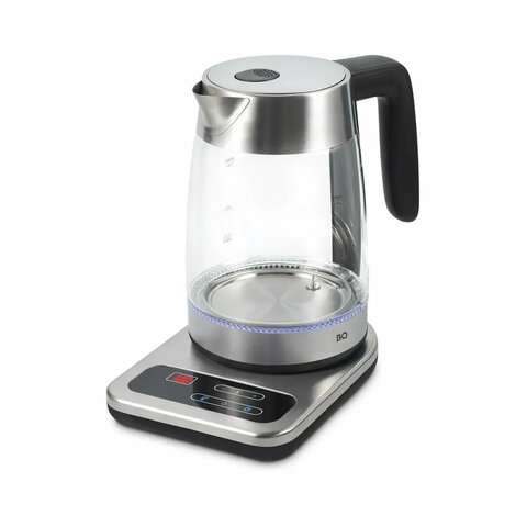 чайник bq (би-кью) kt1736g, 1,8 л, 2200 вт, закрытый нагревательный элемент, терморегулятор, стекло,
