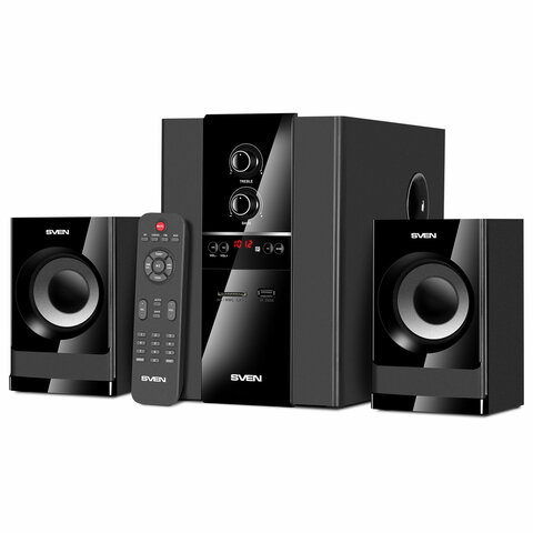 колонки компьютерные sven ms-1821, 2.1, 44 вт, bluetooth, fm, usb, sd, черные, sv-020, sv-020774