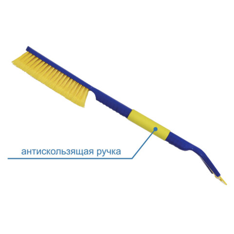 щетка со скребком для снега автомобильная 63 cм, мягкая щетина, goodyear, wb-09, gy000209