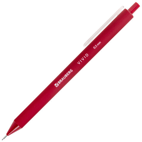 карандаш механический 0,5 мм brauberg "vivid", корпус soft-touch ассорти, 182063