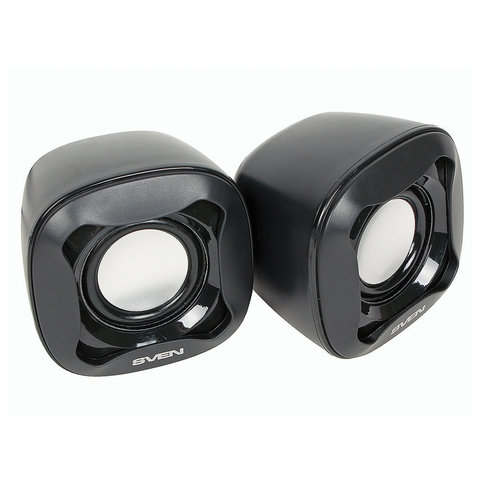колонки компьютерные sven 120, 2.0, 2х2,5 вт, пластик, черные, sv-013493