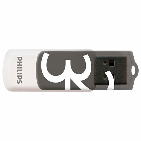 флеш-диск 32 gb philips vivid, разъем usb 2.0, черный, fm32fd05b/97