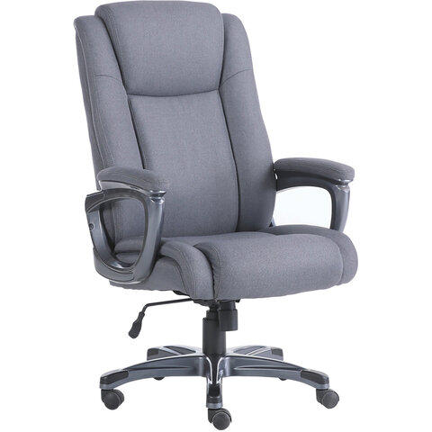 кресло офисное brabix premium "solid hd-005", нагрузка до 180 кг, ткань, серое, 531823