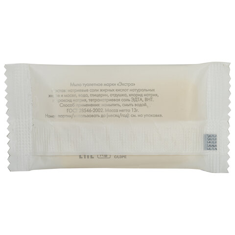 мыло одноразовое 13 г, комплект 500 шт., hotel collection, саше, флоупак, 2000312