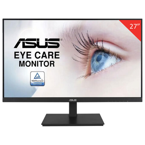 монитор asus va27dqsb 27" (68,6 см)/1920x1080/16:9/ips/5ms/250cd/dp/hdmi/vga/type-a/черный, 90lm06h1