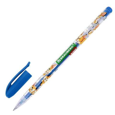 ручки гелевые brauberg kids "cute animals", набор 24 цвета, корпус с печатью, узел 1 мм, линия письм