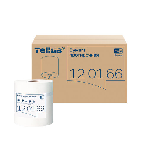 бумага протирочная с центральной вытяжкой 275 м, tellus/tork (m2) universal, 1-слойная, белая, компл