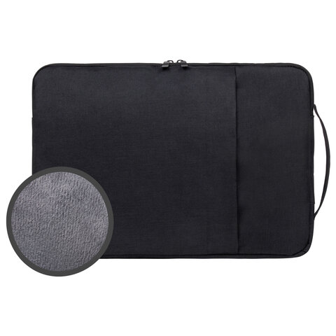 чехол для ноутбука heikki option 13-14'' (хейки), с ручкой и карманом, черный, 35,5х24х2,5 см, 27259