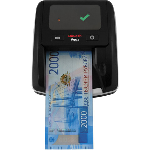 детектор банкнот docash vega, автоматический, ик, магнитная, антистокс детекция, акб, 12398