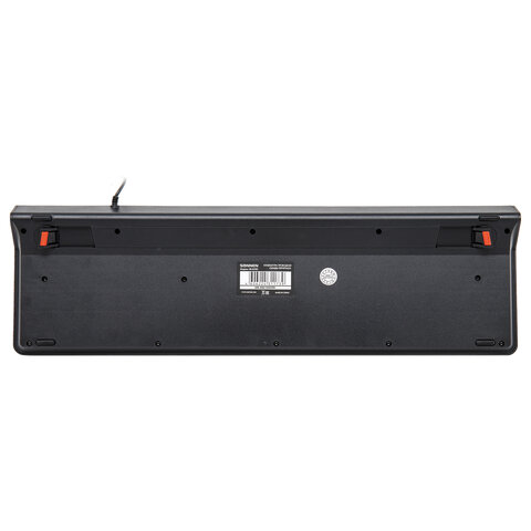 клавиатура проводная sonnen kb-8280, usb, 104 плоские клавиши, черная, 513510