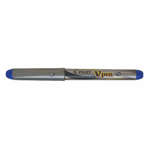 ручка перьевая pilot v-pen, синяя, корпус серый, линия письма 0,58 мм, svp-4m l