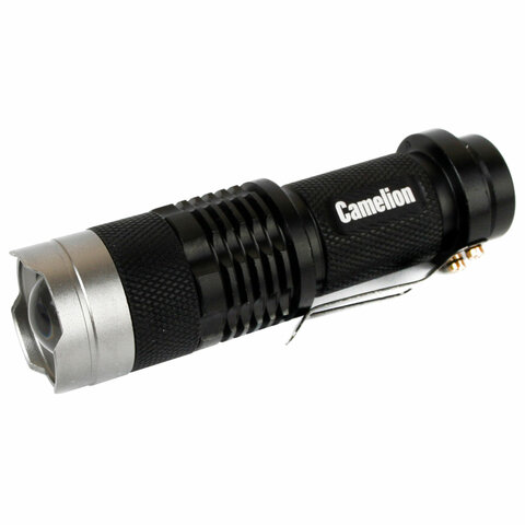 фонарь camelion xp-e, яркий, zoom, 3 режима, питание 1хaa, led5135