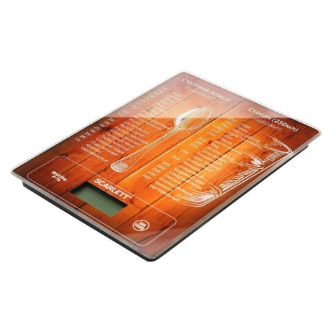 весы кухонные scarlett sc-ks57p19, электронный дисплей, максимальный вес 10 кг, тарокомпенсация, сте