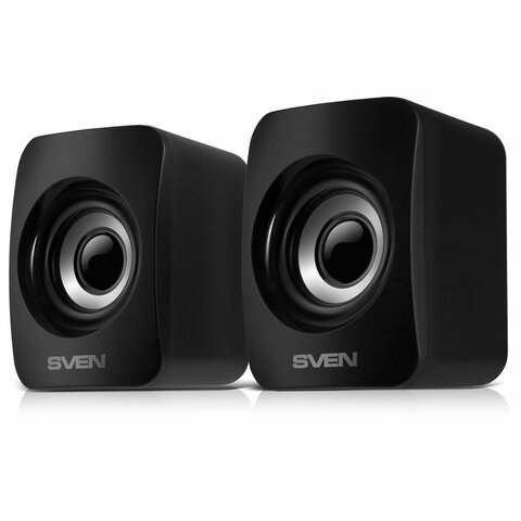колонки компьютерные sven 130, 2.0, 6 вт, питание usb, черные, sv-020224