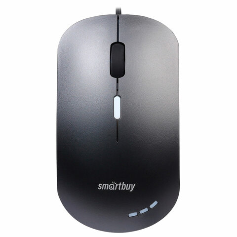 мышь проводная бесшумная smartbuy 288-k, usb, 3 кнопки + 1 колесо, оптическая, черная, 02019, sbm-28