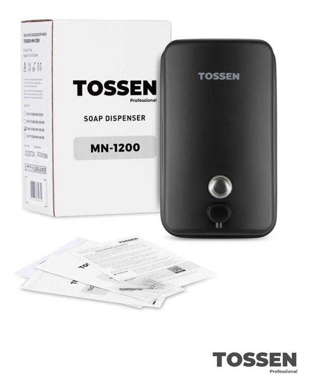 диспенсер механический для жидкого мыла tossen mn -1000 mb