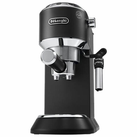 кофеварка рожковая delonghi dedica ec685.bk, 1350 вт, объем 1,1 л, ручной капучинатор, черная