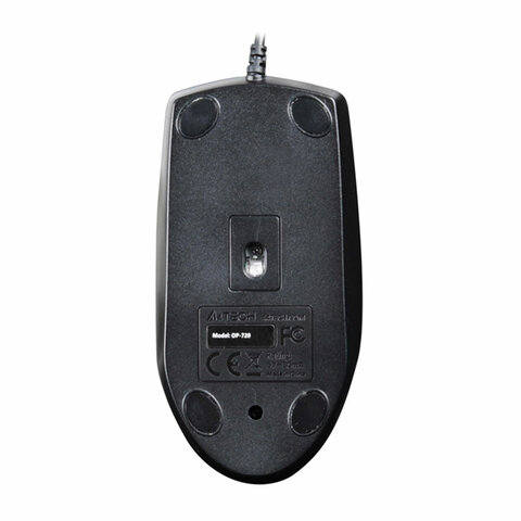 мышь проводная a4tech op-720, usb, 2 кнопки + 1 колесо-кнопка, оптическая, черная, 513289
