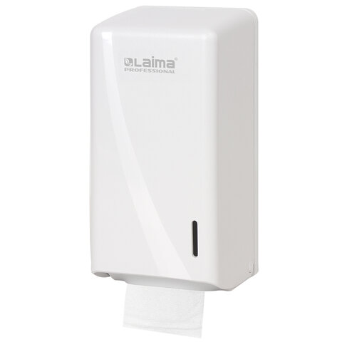 диспенсер для туалетной бумаги листовой laima professional original (система t3), белый, abs-пластик