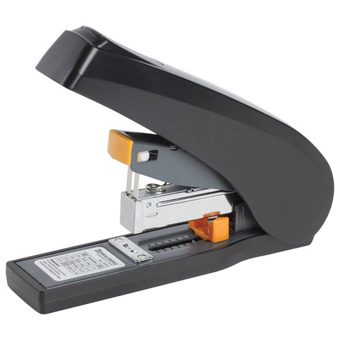 степлер энергосберегающий мощный №24/6-23/13 brauberg "easy press", до 100 листов, без усилий, 22435