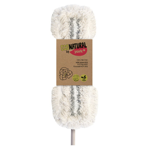 швабра комплект черенок 85-145 см + флаундер + насадка моп (608415) тип к, york "natural", 81670