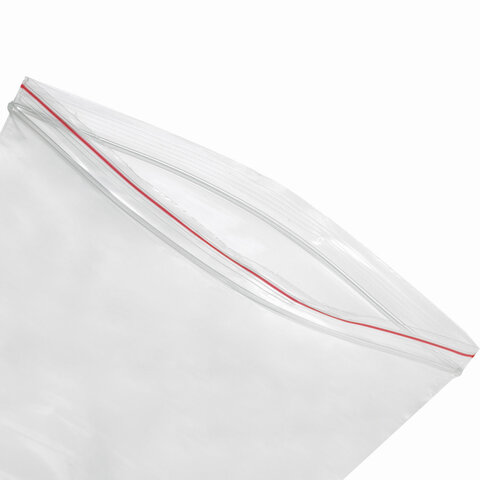 пакеты с замком zip lock "зиплок", комплект 100 шт., 250х300 мм, пвд, толщина 40 микрон, brauberg, 6