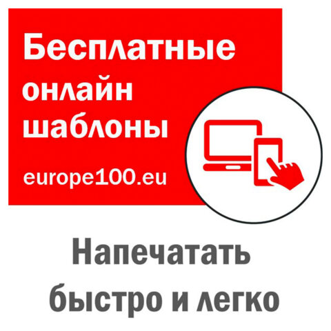 этикетка самоклеящаяся 210х297 мм, 1 этикетка, белая, 70 г/м2, 100 л., avery, европа-100, ela027