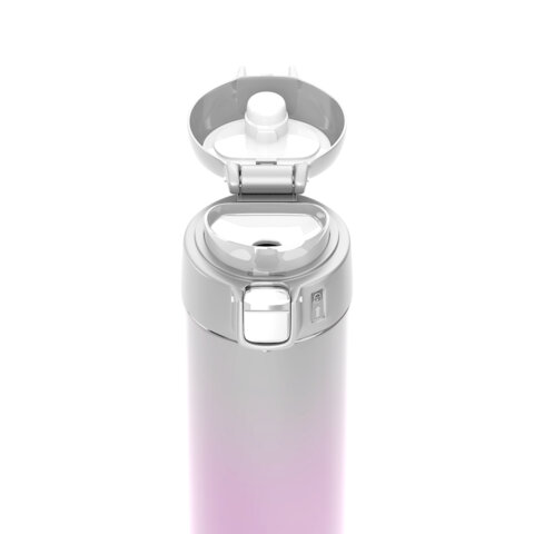 термокружка 420 мл joylux (джойлюкс) ultra gradient, нержавеющая сталь sus304, белый/розовый, 700276