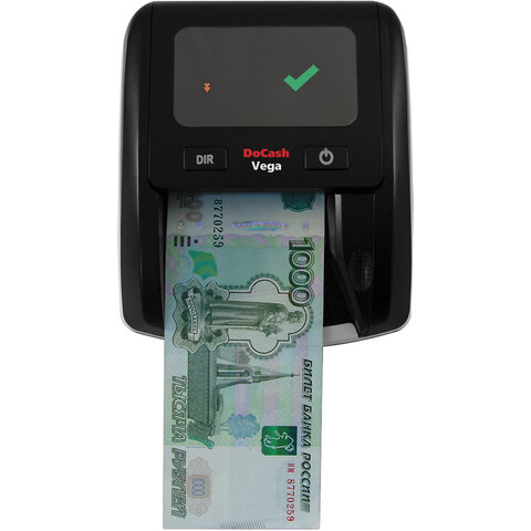 детектор банкнот docash vega, автоматический, ик, магнитная, антистокс детекция, акб, 12398