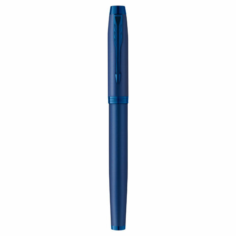 ручка перьевая parker "im professionals monochrome blue", синий металлик, нержавеющая сталь, синяя, 