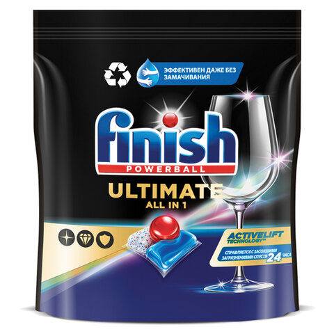 капсулы для посудомоечных машин 60 шт., finish ultimate "all in 1", 3264527