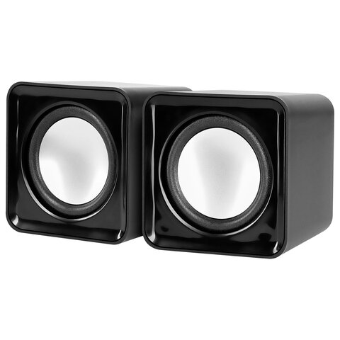 колонки компьютерные defender spk 22, 2.0, 2х2, 5вт, пластик, черный, 65503