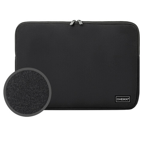чехол для ноутбука heikki slim 15,6'' (хейки), неопрен, case, черный, 26х37х2,5 см, 272605