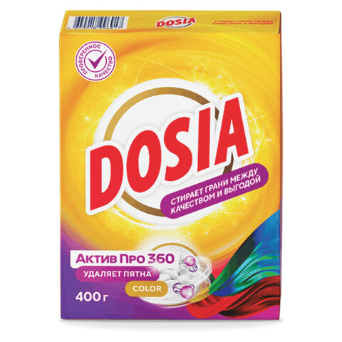 стиральный порошок для всех типов стирки и тканей 400 г, dosia "optima color", 3265602