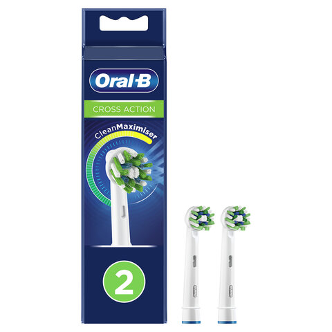 насадки для электрической зубной щетки комплект 2 шт. oral-b (орал-би) cross action eb50rx, 80347918