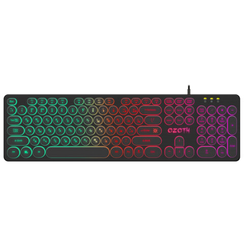 клавиатура проводная игровая defender ozoth gk-106, usb, 104 клавиши, с подсветкой, черная, 45106