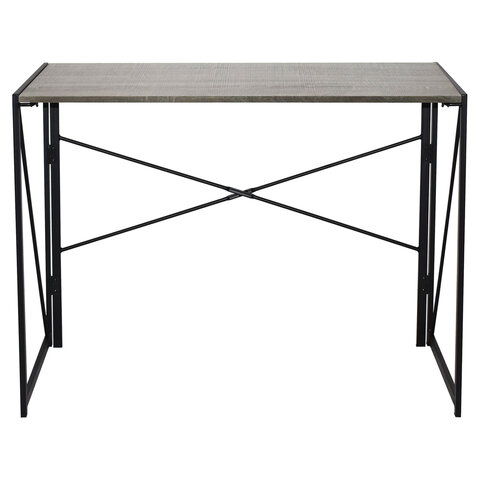 стол на металлокаркасе brabix "loft cd-002", 1000х500х750 мм, складной, цвет дуб антик, 641213
