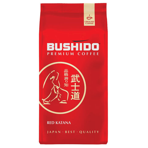 кофе молотый bushido "red katana" 227 г, арабика 100%, нидерланды, bu22712002