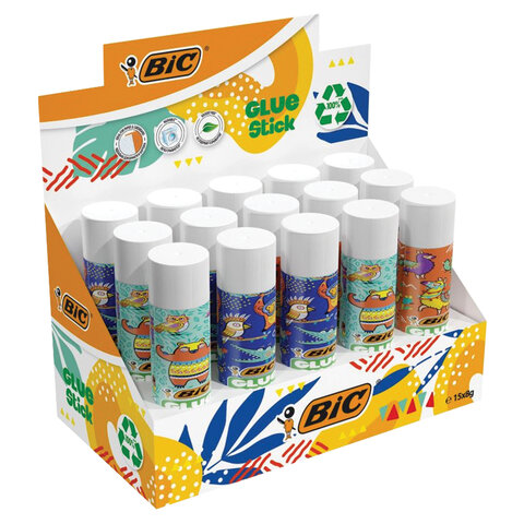 клей-карандаш bic "ecolutions", 8 г, обесцвечивающийся после высыхания, 514784