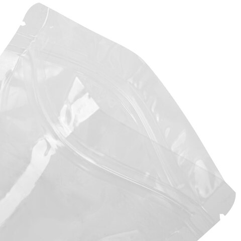пакеты дой-пак с замком zip lock, прозрачные, 180х260 + 40 мм, комплект 100 штук, 70 мкм, brauberg, 