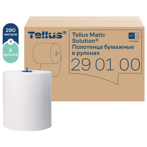 полотенца бумажные рулонные 280 м, tellus/tork matic (система h1) universal, комплект 6 рулонов, 290