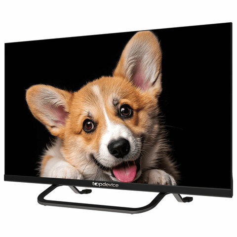 телевизор topdevice tdtv24cs03h_bk, 24'' (60 см), 1366x768, hd, 16:9, yaos, wi-fi, bluetooth, черный