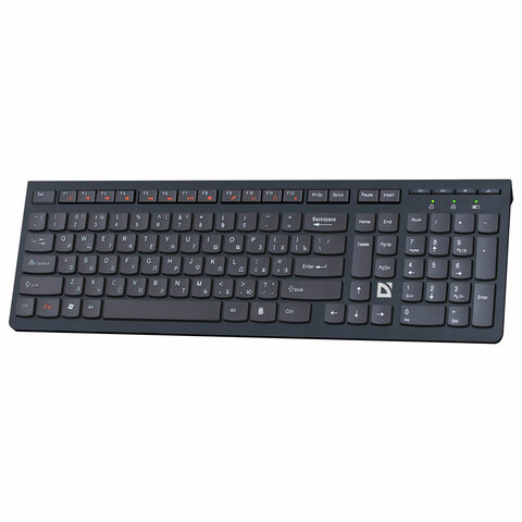 клавиатура беспроводная defender ultramate sm-535 ru, usb, 108 клавиш, 2,4 ghz, черная, 45535