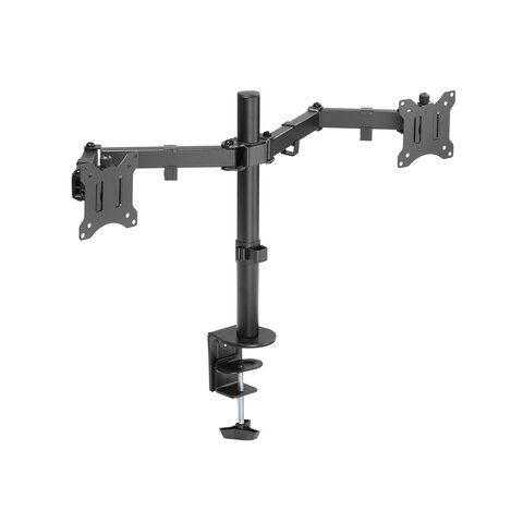 кронштейн для двух мониторов настольный vesa 75х75, 100х100, 17"-32", до 16 кг, sonnen static, 45594