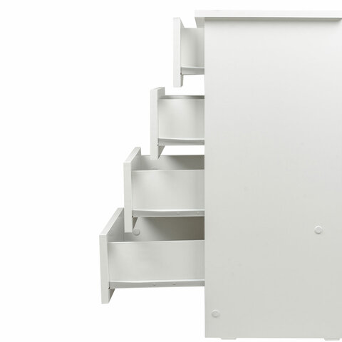 комод brabix "scandi cm-001", 750х330х730 мм, 4 ящика, лдсп, белый, 641900, цб013659 -1