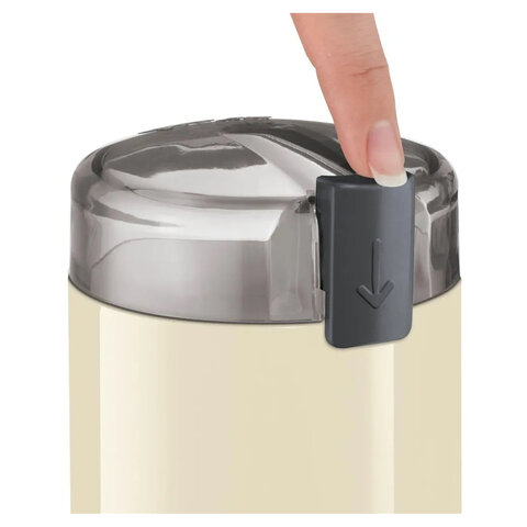 кофемолка bosch tsm6a017c, мощность 180 вт, вместимость 75 г, пластик, бежевая