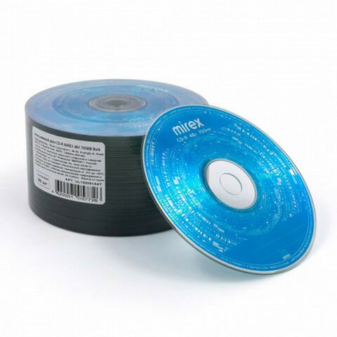 диск cd-r mirex, 700 мб, 48x, bulk (термоусадка без шпиля), комплект 50 шт., ul120051a8t